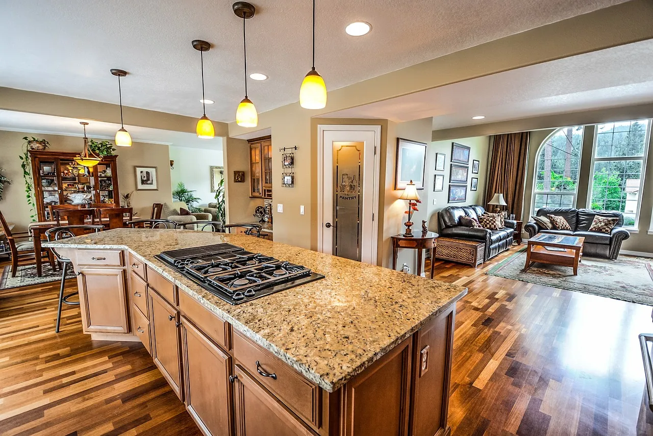 Kitchen renovation with custom cabinets and granite countertops